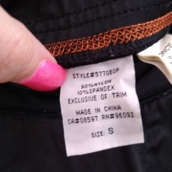 Wide Leg Yoga Pant, Black Lined with Shaper Shorts by BOCA, Size Small - Picture 7 of 13